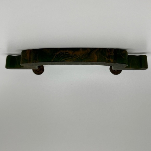 Antique Yellow Green Bakelite Art Deco Drawer Pull Handle 5” - Picture 1 of 7
